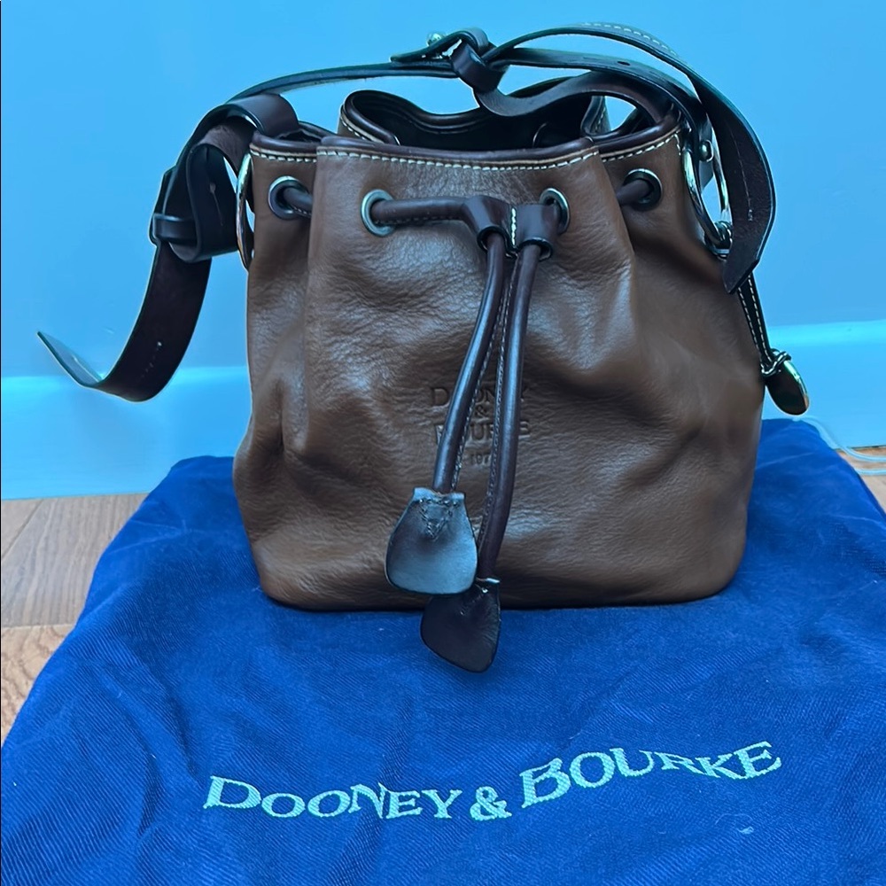 Dooney & Bourke Brown Leather Bucket Bag